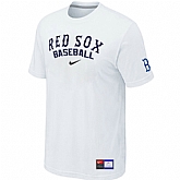 Boston Red Sox white Nike Short Sleeve Practice T-Shirt,baseball caps,new era cap wholesale,wholesale hats