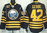 Buffalo Sabres #42 Nathan Gerbe Dark Blue Third Jerseys,baseball caps,new era cap wholesale,wholesale hats