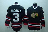 Chicago Blackhawks #3 Magnuson black Jerseys 3rd,baseball caps,new era cap wholesale,wholesale hats