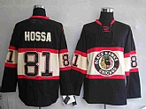 Chicago Blackhawks #81 Marian Hossa NEW Third black Jerseys,baseball caps,new era cap wholesale,wholesale hats