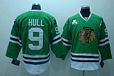 Chicago Blackhawks #9 Hull green Jerseys,baseball caps,new era cap wholesale,wholesale hats