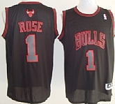 Chicago Bulls #1 Derrick Rose 2012 Graystone Revolution 30 Authentic Black Jerseys,baseball caps,new era cap wholesale,wholesale hats