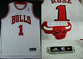 Chicago Bulls #1 Derrick Rose Revolution 30 Authentic White Jerseys,baseball caps,new era cap wholesale,wholesale hats