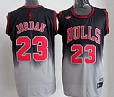 Chicago Bulls #23 Michael Jordan Black And Gray Fadeaway Fashion Jerseys,baseball caps,new era cap wholesale,wholesale hats