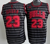 Chicago Bulls #23 Michael Jordan Gray With Black Pinstripe Jerseys,baseball caps,new era cap wholesale,wholesale hats