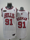 Chicago Bulls #91 Rodman white Jerseys fans edition,baseball caps,new era cap wholesale,wholesale hats