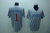 Chicago Cubs #1 Kosuke Fukudome grey Jerseys,baseball caps,new era cap wholesale,wholesale hats