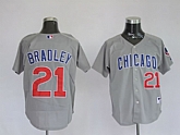 Chicago Cubs #21 Milton Bradley Grey Jerseys,baseball caps,new era cap wholesale,wholesale hats