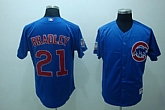 Chicago Cubs #21 Milton Bradley blue Jerseys,baseball caps,new era cap wholesale,wholesale hats