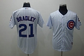Chicago Cubs #21 Milton Bradley white Jerseys,baseball caps,new era cap wholesale,wholesale hats