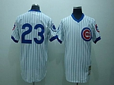 Chicago Cubs #23 Sandberg White 3 patch Jerseys,baseball caps,new era cap wholesale,wholesale hats