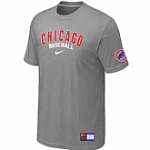 Chicago Cubs L.Grey Nike Short Sleeve Practice T-Shirt,baseball caps,new era cap wholesale,wholesale hats