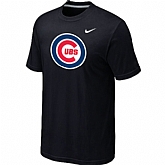 Chicago Cubs Nike Heathered Black Club Logo T-Shirt,baseball caps,new era cap wholesale,wholesale hats