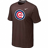 Chicago Cubs Nike Heathered Brown Club Logo T-Shirt,baseball caps,new era cap wholesale,wholesale hats