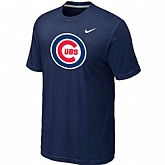 Chicago Cubs Nike Heathered D.Blue Club Logo T-Shirt,baseball caps,new era cap wholesale,wholesale hats