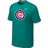 Chicago Cubs Nike Heathered Green Club Logo T-Shirt,baseball caps,new era cap wholesale,wholesale hats