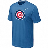Chicago Cubs Nike Heathered light Blue Club Logo T-Shirt,baseball caps,new era cap wholesale,wholesale hats