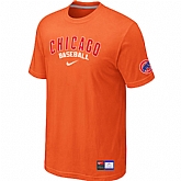 Chicago Cubs Orange Nike Short Sleeve Practice T-Shirt,baseball caps,new era cap wholesale,wholesale hats