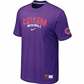 Chicago Cubs Purple Nike Short Sleeve Practice T-Shirt,baseball caps,new era cap wholesale,wholesale hats