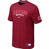Chicago Cubs Red Nike Short Sleeve Practice T-Shirt,baseball caps,new era cap wholesale,wholesale hats