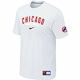 Chicago Cubs White Nike Short Sleeve Practice T-Shirt,baseball caps,new era cap wholesale,wholesale hats