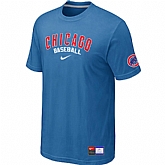 Chicago Cubs light Blue Nike Short Sleeve Practice T-Shirt,baseball caps,new era cap wholesale,wholesale hats