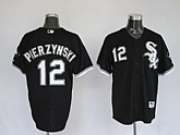 Chicago White Sox #12 Pierzynski Black Jerseys,baseball caps,new era cap wholesale,wholesale hats