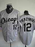 Chicago White Sox #12 Pierzynski grey Jerseys,baseball caps,new era cap wholesale,wholesale hats