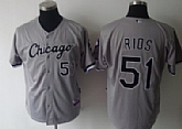 Chicago White Sox #51 Rios Gray Jerseys,baseball caps,new era cap wholesale,wholesale hats