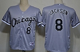 Chicago White Sox #8 Bo Jackson Gray Jerseys,baseball caps,new era cap wholesale,wholesale hats