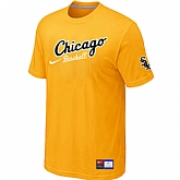 Chicago White Sox Nike Away Practice T-Shirt Yellow,baseball caps,new era cap wholesale,wholesale hats