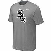 Chicago White Sox Nike Heathered L.Grey Club Logo T-Shirt,baseball caps,new era cap wholesale,wholesale hats
