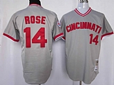 Cincinnati Reds #14 Rose grey mitchell&ness Jerseys,baseball caps,new era cap wholesale,wholesale hats