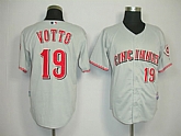 Cincinnati Reds #19 Votto grey Jerseys,baseball caps,new era cap wholesale,wholesale hats