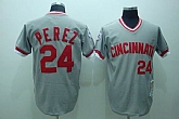 Cincinnati Reds #24 Perez m&n grey Jerseys,baseball caps,new era cap wholesale,wholesale hats