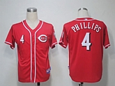 Cincinnati Reds #4 Phillips Red Cool Base Jerseys,baseball caps,new era cap wholesale,wholesale hats