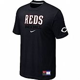 Cincinnati Reds Black Nike Short Sleeve Practice T-Shirt,baseball caps,new era cap wholesale,wholesale hats