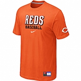 Cincinnati Reds Orange Nike Short Sleeve Practice T-Shirt,baseball caps,new era cap wholesale,wholesale hats