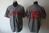 Cleveland Indians #19 cleveland Grey M&N Jerseys,baseball caps,new era cap wholesale,wholesale hats