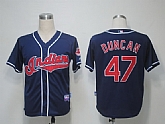 Cleveland Indians #47 Duncan Blue Cool Base Jerseys,baseball caps,new era cap wholesale,wholesale hats