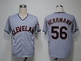 Cleveland Indians #56 Herrmann Grey Cool Base Jerseys,baseball caps,new era cap wholesale,wholesale hats