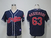 Cleveland Indians #63 Masterson Blue Cool Base Jerseys,baseball caps,new era cap wholesale,wholesale hats