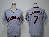 Cleveland Indians #7 Laporta Grey Cool Base Jerseys,baseball caps,new era cap wholesale,wholesale hats