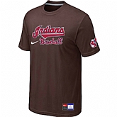 Cleveland Indians Brown Nike Short Sleeve Practice T-Shirt,baseball caps,new era cap wholesale,wholesale hats