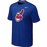 Cleveland Indians Heathered Nike Blue Blended T-Shirt,baseball caps,new era cap wholesale,wholesale hats