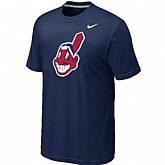 Cleveland Indians Heathered Nike D.Blue Blended T-Shirt,baseball caps,new era cap wholesale,wholesale hats