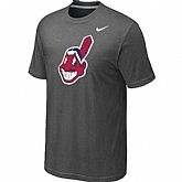 Cleveland Indians Heathered Nike D.Grey Blended T-Shirt,baseball caps,new era cap wholesale,wholesale hats