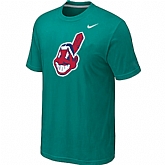 Cleveland Indians Heathered Nike Green Blended T-Shirt,baseball caps,new era cap wholesale,wholesale hats