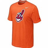 Cleveland Indians Heathered Nike Orange Blended T-Shirt,baseball caps,new era cap wholesale,wholesale hats