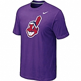 Cleveland Indians Heathered Nike Purple Blended T-Shirt,baseball caps,new era cap wholesale,wholesale hats